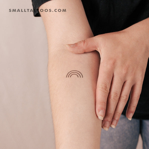 Minimal Rainbow Temporary Tattoo (Set of 3)