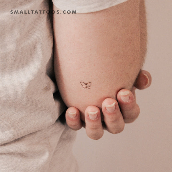 Small Minimalist Butterfly Temporary Tattoo (Set of 3)