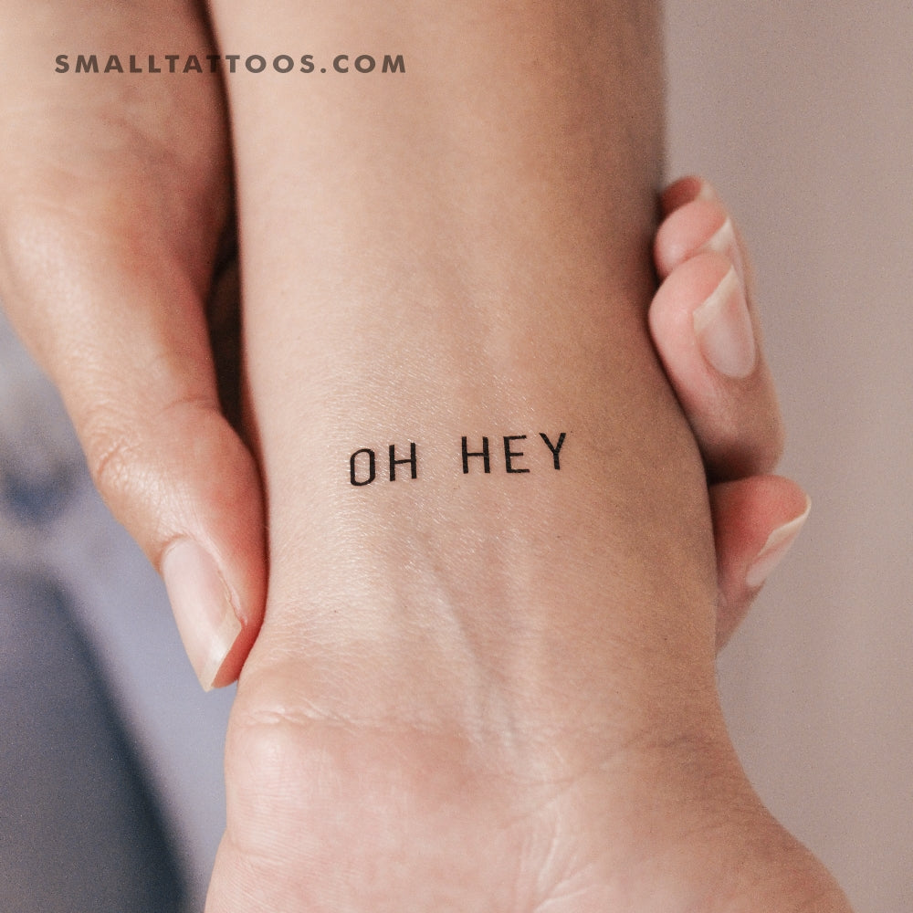 Pequeño tatuaje temporal Oh Hey (juego de 3)