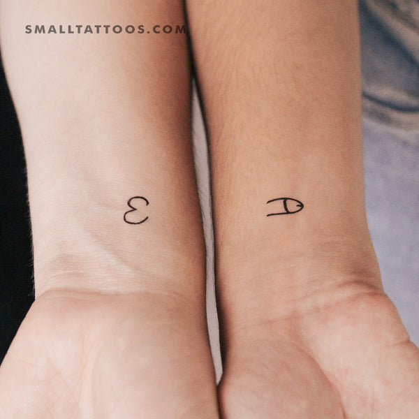 Matching Best Friends Penis Temporary Tattoo - Set of 3+3