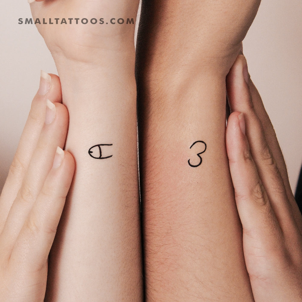 Matching Best Friends Penis Temporary Tattoo - Set of 3+3