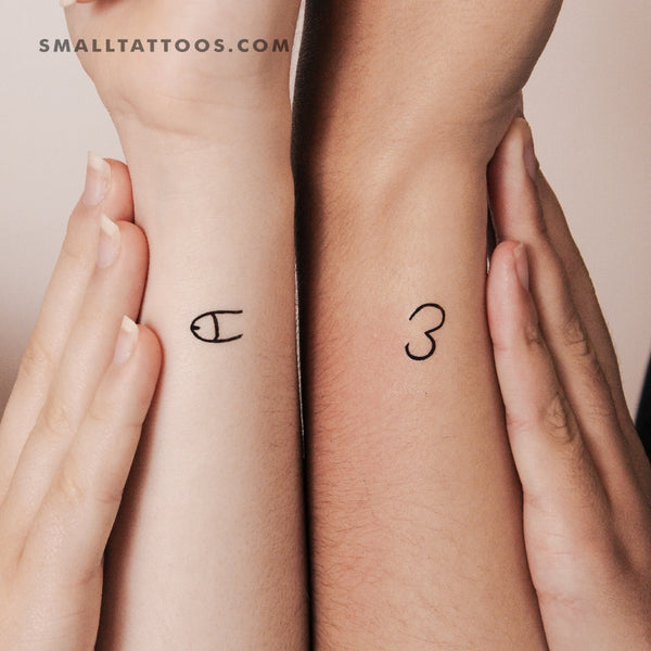 Matching Best Friends Penis Temporary Tattoo - Set of 3+3