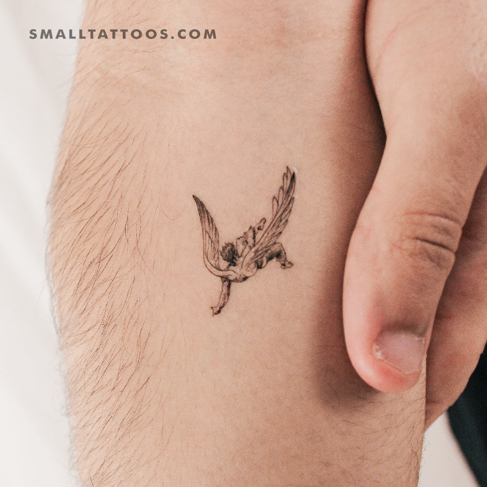 Tatuaje temporal de ángel caído (juego de 3)