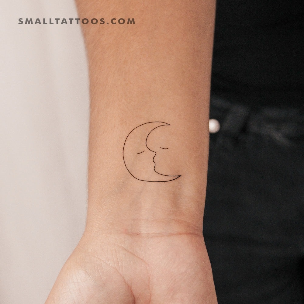 Tatuaje temporal de beso de luna (juego de 3)