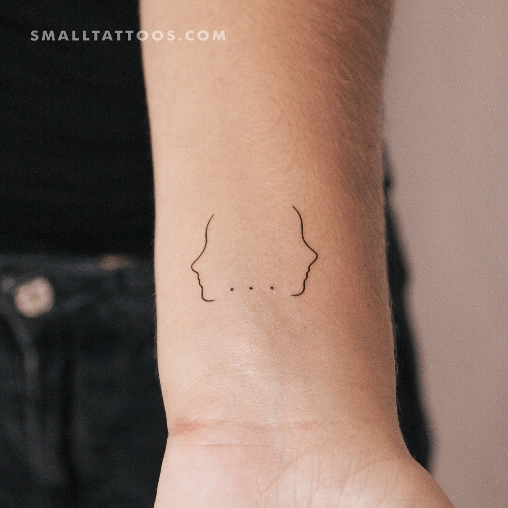 Tatuaje temporal de elipsis (juego de 3)