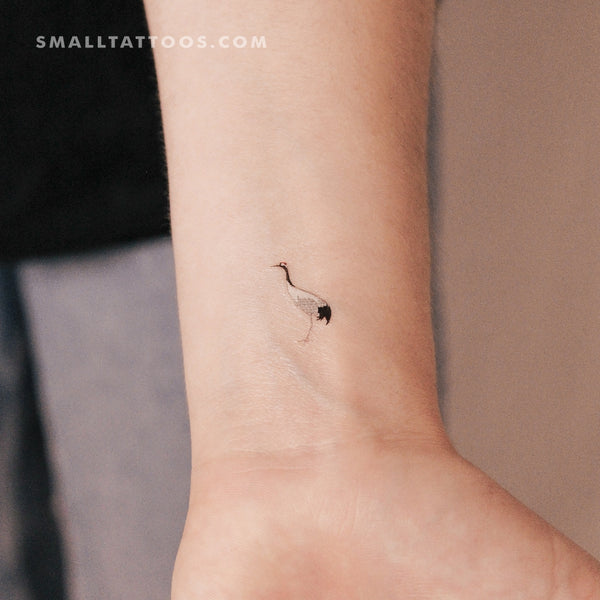Red-crowned Crane Temporary Tattoo (Set of 3)