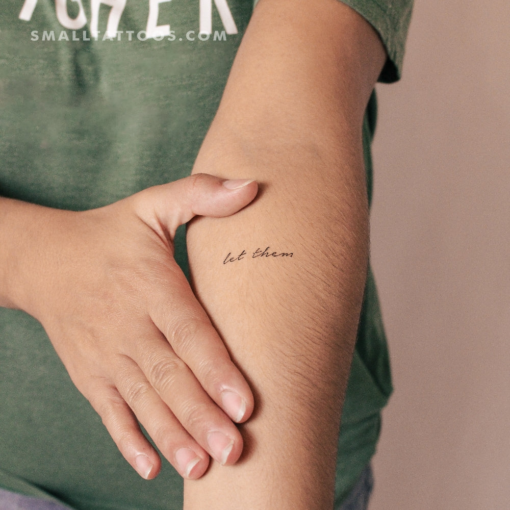 Tatuaje temporal "Let Them" (juego de 3)