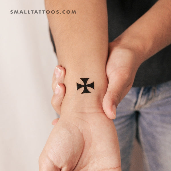 Cross Pattée Temporary Tattoo (Set of 3)