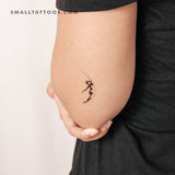 Small Crescent Lady Temporary Tattoo (Set of 3)