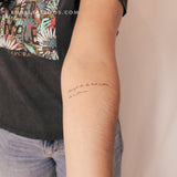 Though She Be But Little, She Is Fierce Temporary Tattoo (Set of 3)