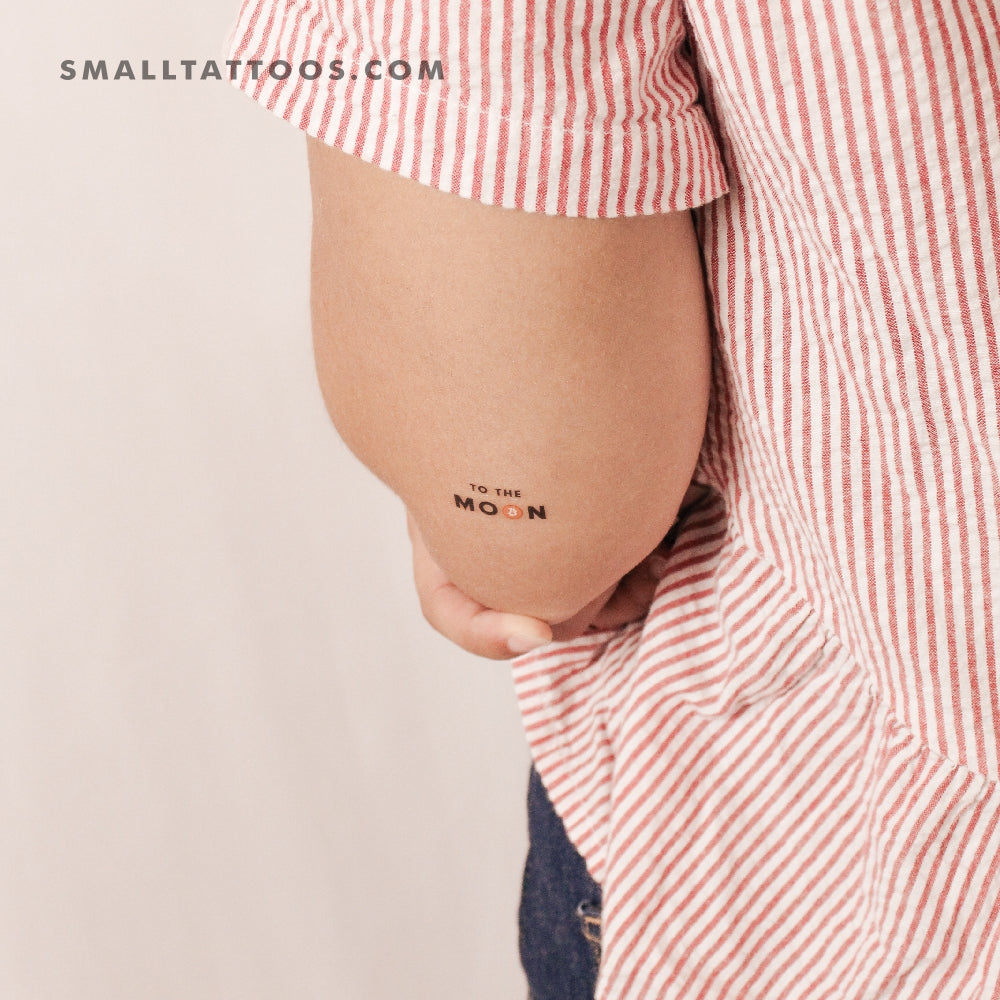 Tatuaje temporal "To The Moon" (juego de 3)