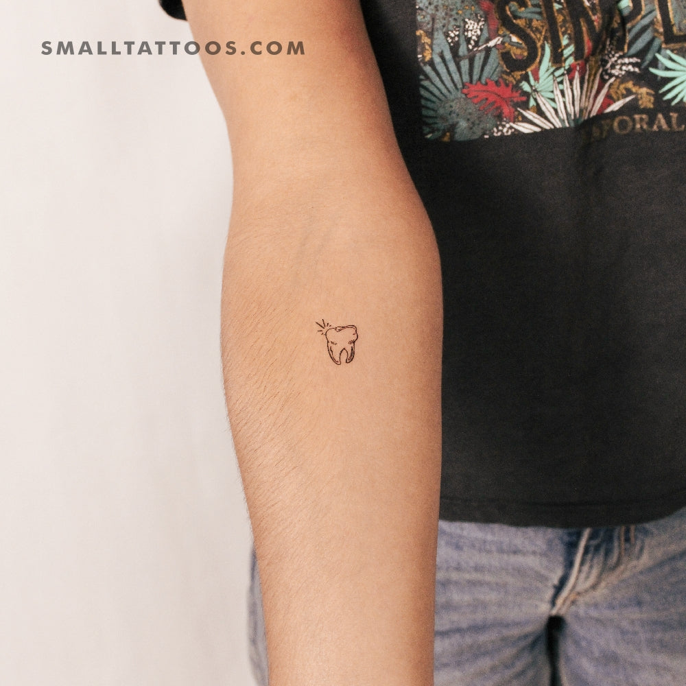 Tatuaje temporal de diente (juego de 3)