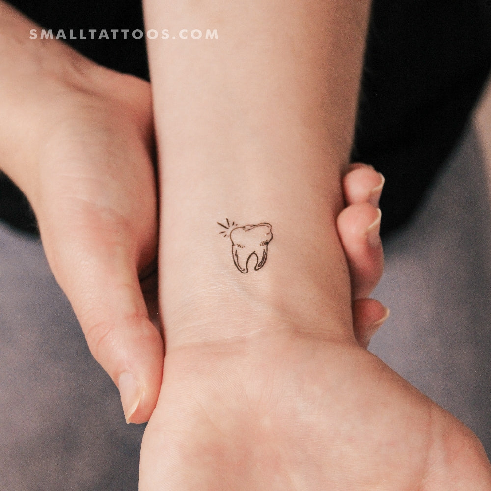Tatuaje temporal de diente (juego de 3)