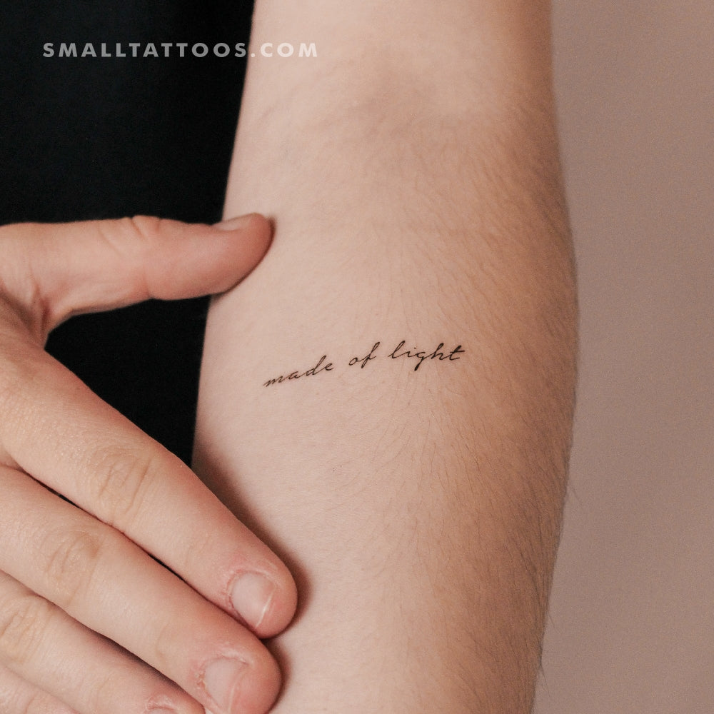 Tatuaje temporal "Hecho de luz" (juego de 3)