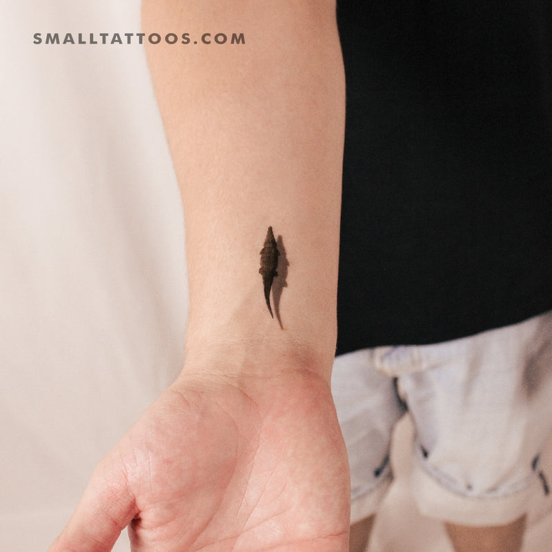 Crocodile And Shadow Temporary Tattoo (Set of 3)