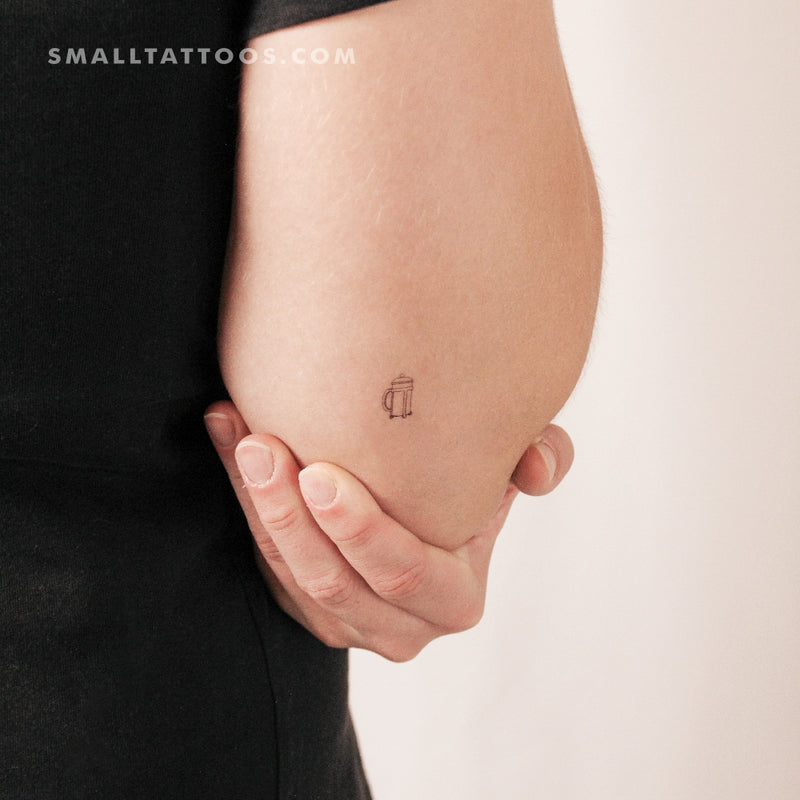 Fine Line French Press Temporary Tattoo (Set of 3)