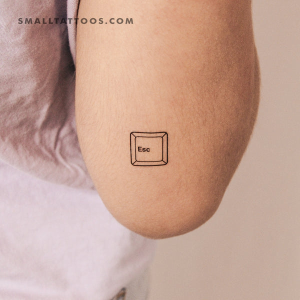 Escape Key Temporary Tattoo (Set of 3)