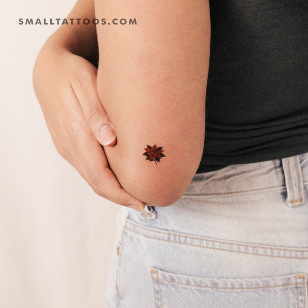 Poinsettia Temporary Tattoo (Set of 3)
