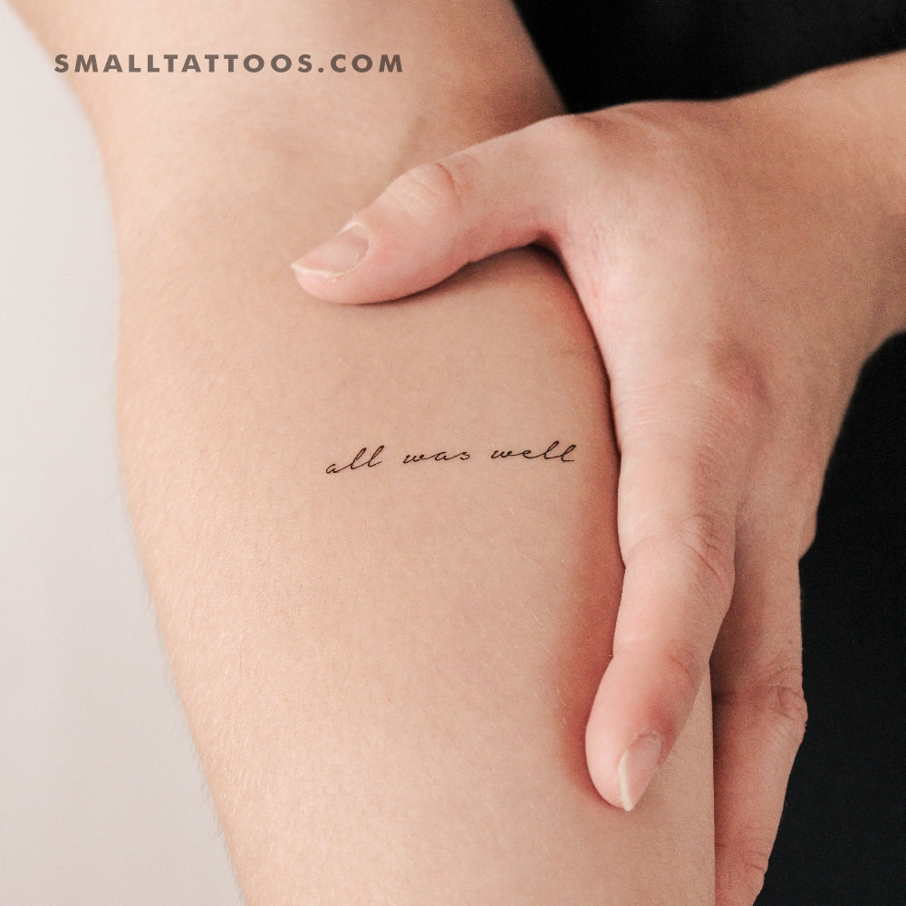 Tatuaje temporal "Todo estaba bien" (juego de 3)