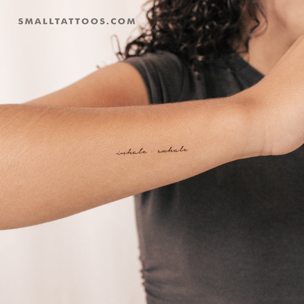 Tatuaje temporal "Inhale · Exhale" (juego de 3)