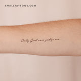 Only God Can Judge Me Temporary Tattoo (Set of 3)