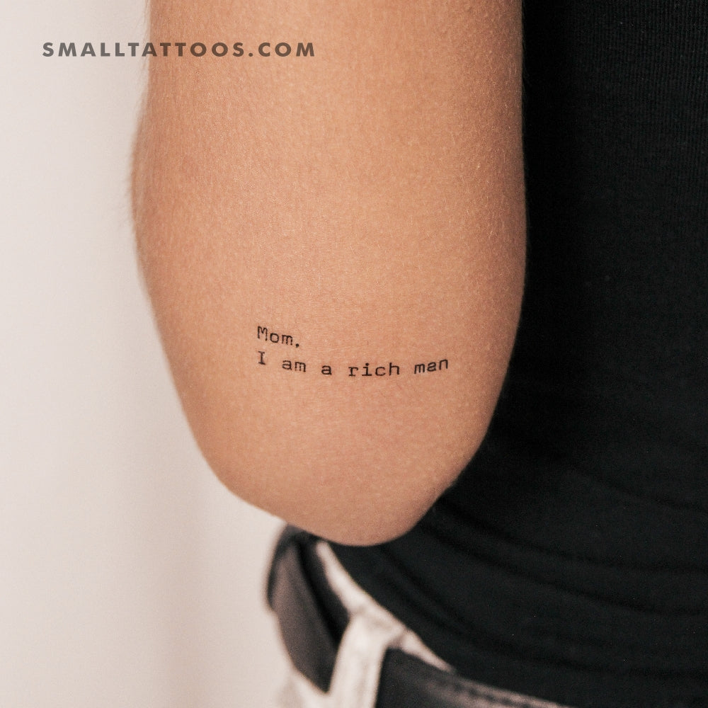 Mom, I Am A Rich Man Temporary Tattoo (Set of 3)