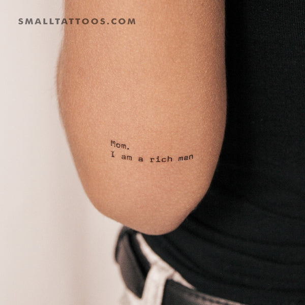 Mom, I Am A Rich Man Temporary Tattoo (Set of 3)