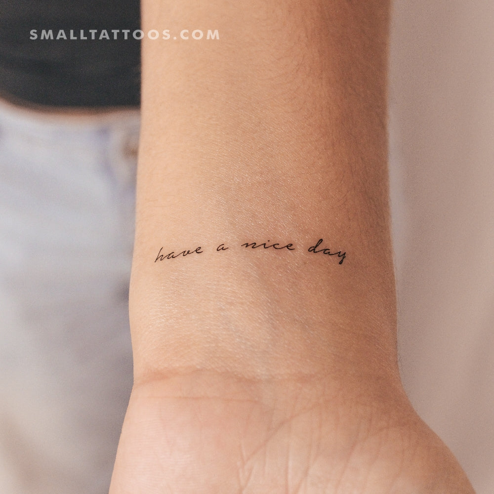 Tatuaje temporal "Que tengas un buen día" (juego de 3)