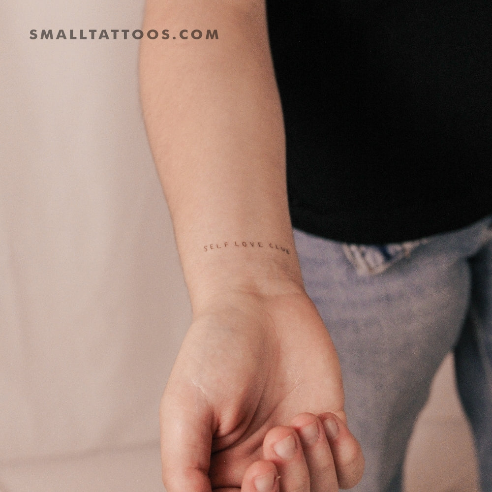 Self Love Club Temporary Tattoo By M3.Ink (Set of 3)
