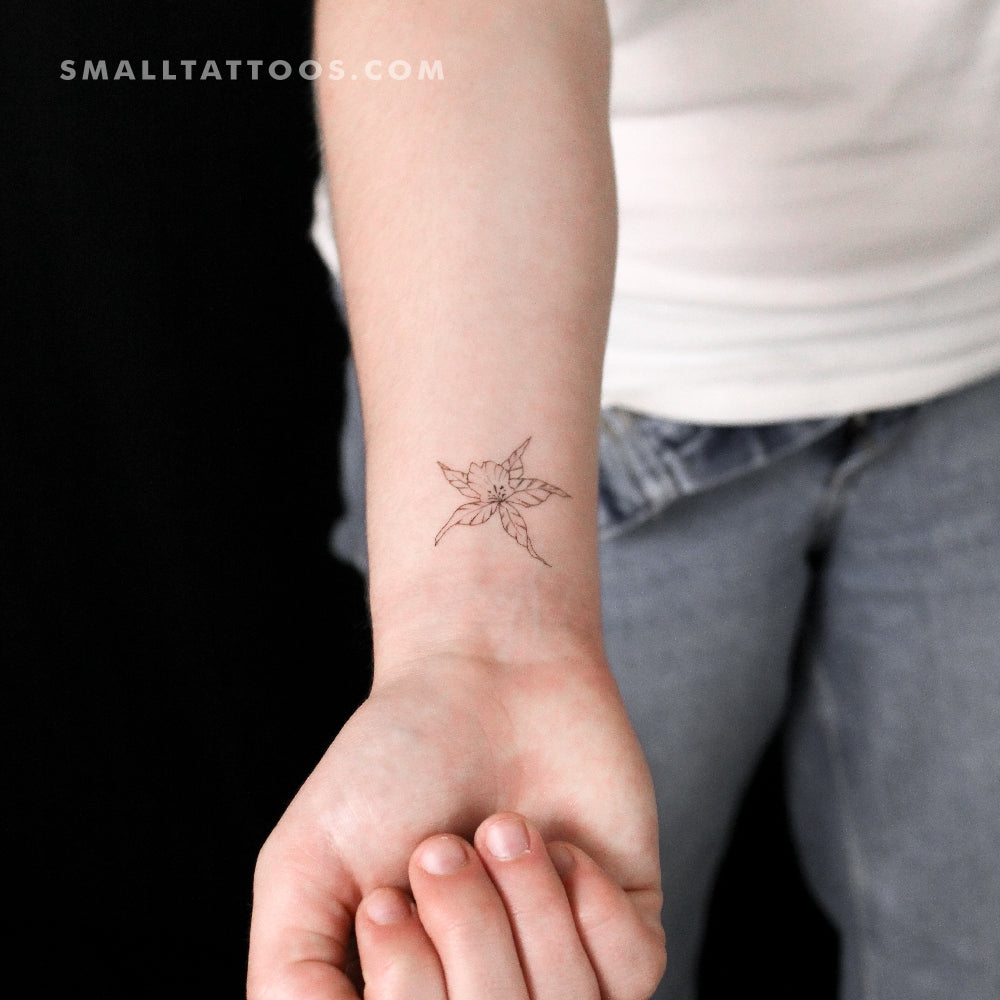 Orchid By M3.Ink Temporary Tattoo (Set of 3)