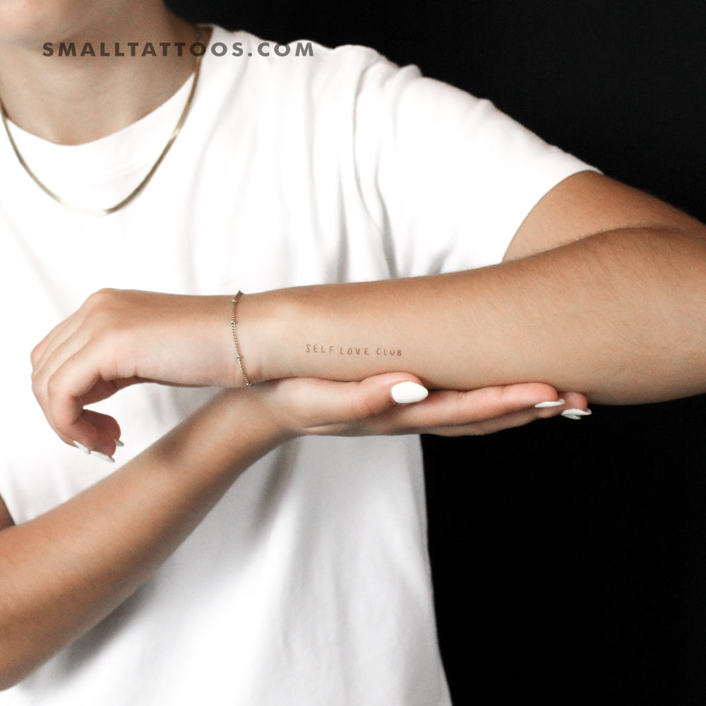 Self Love Club Temporary Tattoo By M3.Ink (Set of 3)