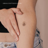 Tatuaje temporal de la Medalla de la Virgen María (juego de 3)