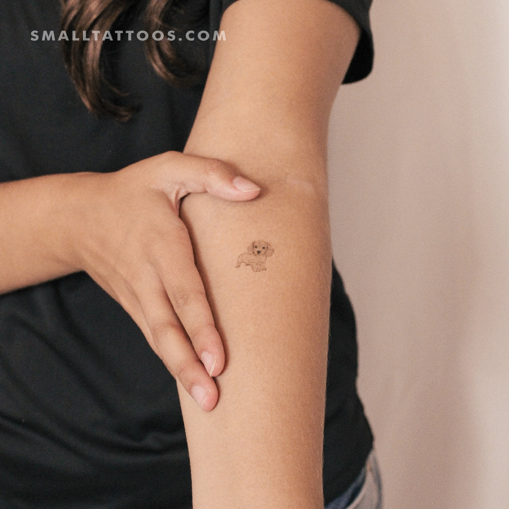 Wiener Puppy Temporary Tattoo (Set of 3)
