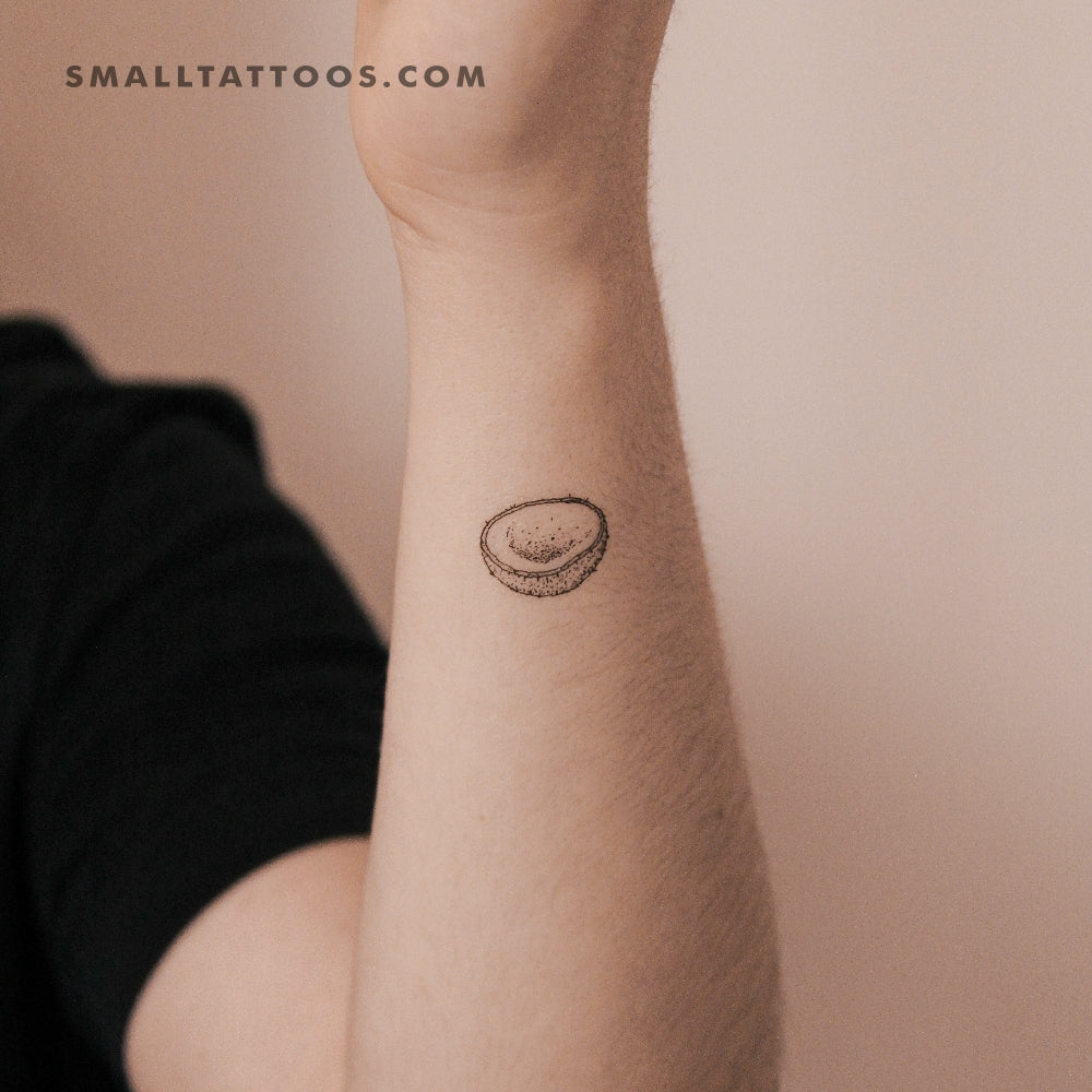 Half Coconut Temporary Tattoo (Set of 3)