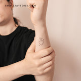 Heart And Arrow By Stefano Mazza Temporary Tattoo (Set of 3)