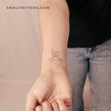 Shy Teddy Bear By Stefano Mazza Temporary Tattoo (Set of 3)