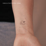 Crescent And Sun By Stefano Mazza Temporary Tattoo (Set of 3)
