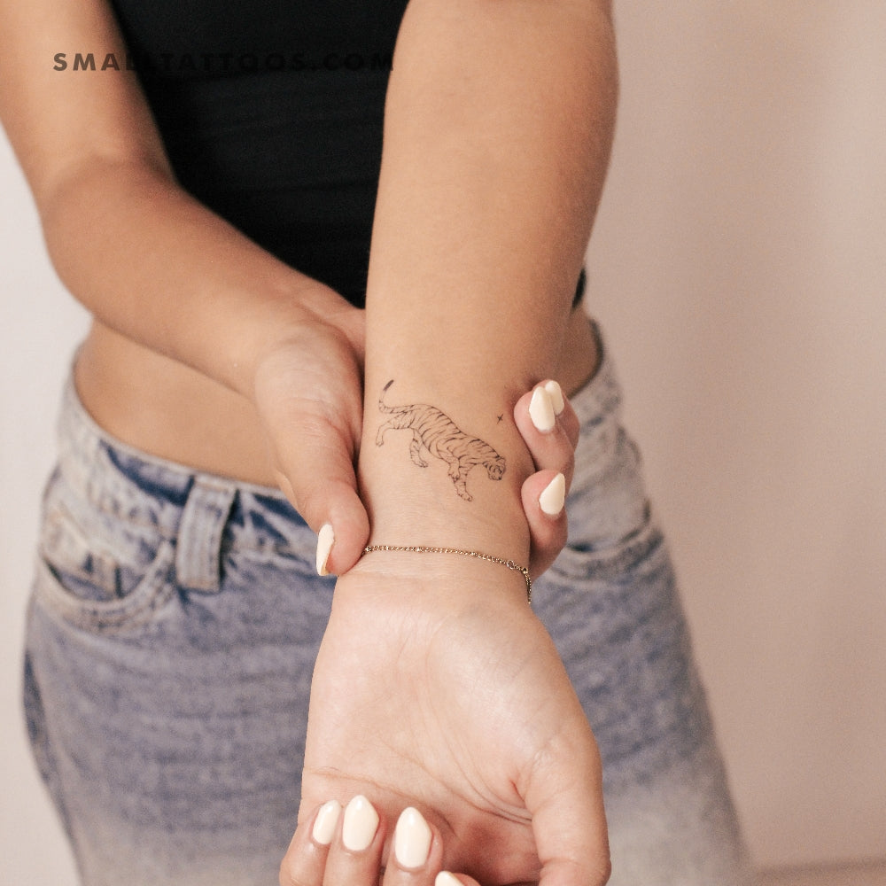 Tiger By Stefano Mazza Temporary Tattoo (Set of 3)