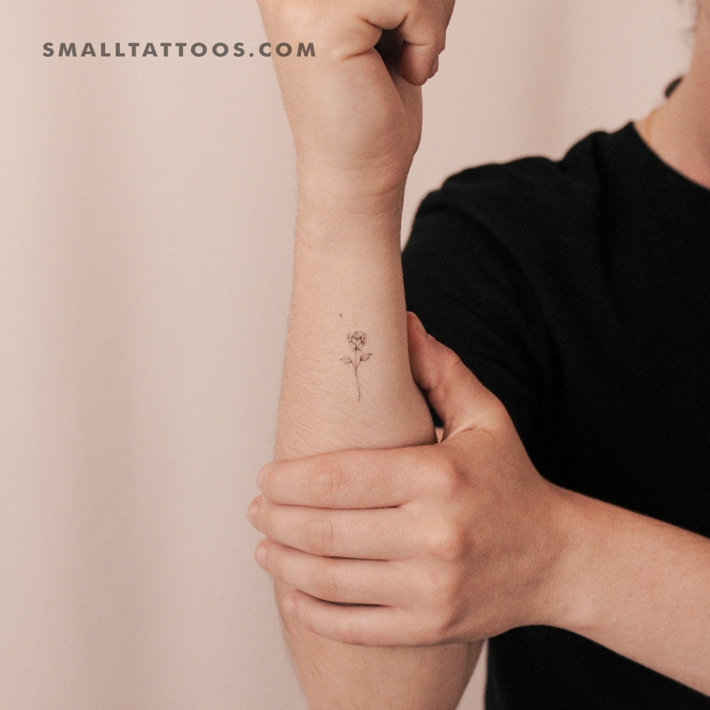 Little Rose By Stefano Mazza Temporary Tattoo (Set of 3)