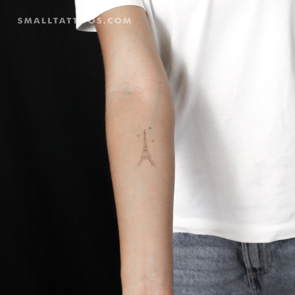 Eiffel Tower By Stefano Mazza Temporary Tattoo (Set of 3)