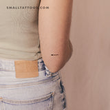 Morse Code B Temporary Tattoo (Set of 3)