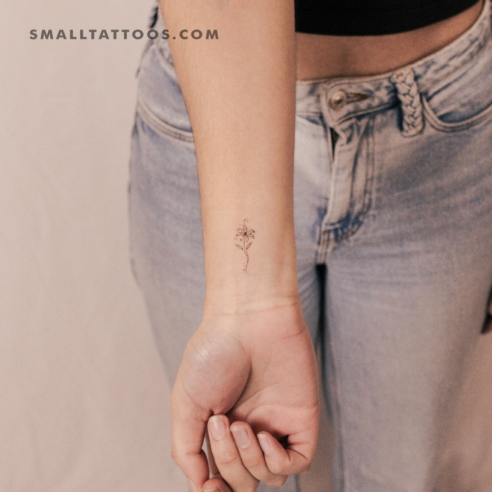 Lily Stargazer By Stefano Mazza Temporary Tattoo (Set of 3)