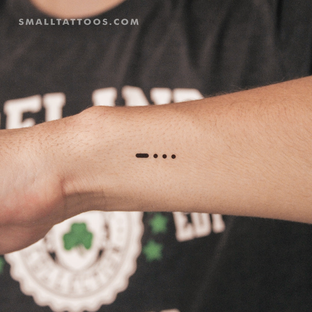 Tatuaje temporal de código Morse B (juego de 3)