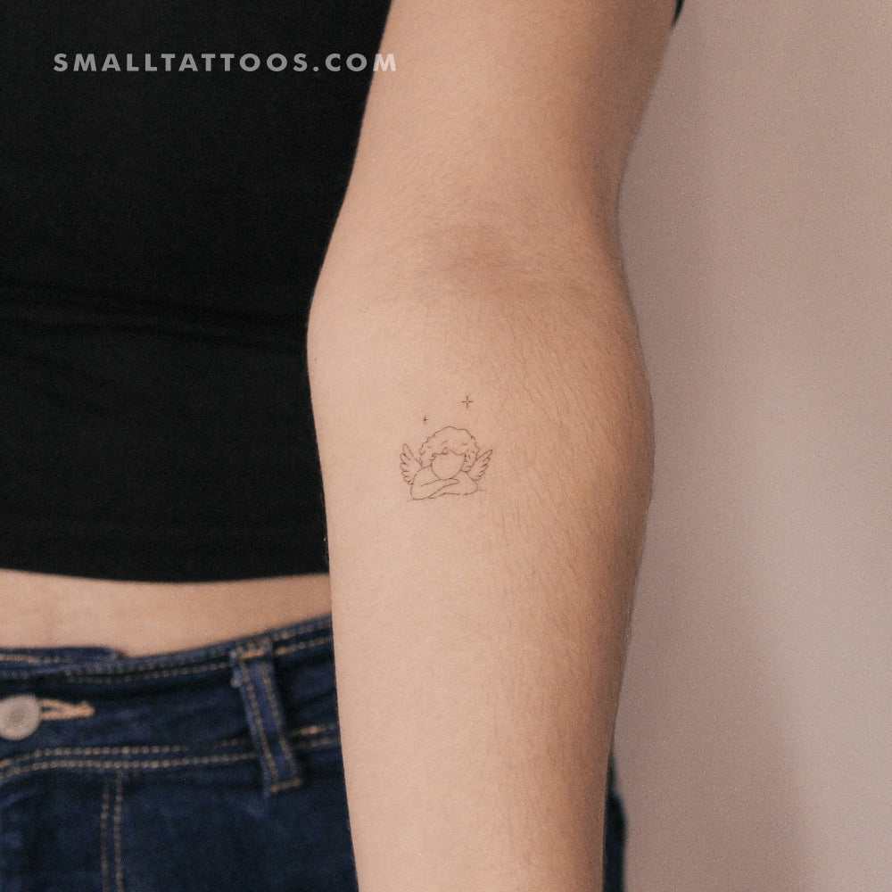Cherub Face By Stefano Mazza Temporary Tattoo (Set of 3)