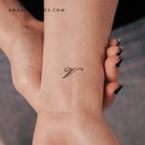 Tatuaje temporal de la letra V (juego de 3)