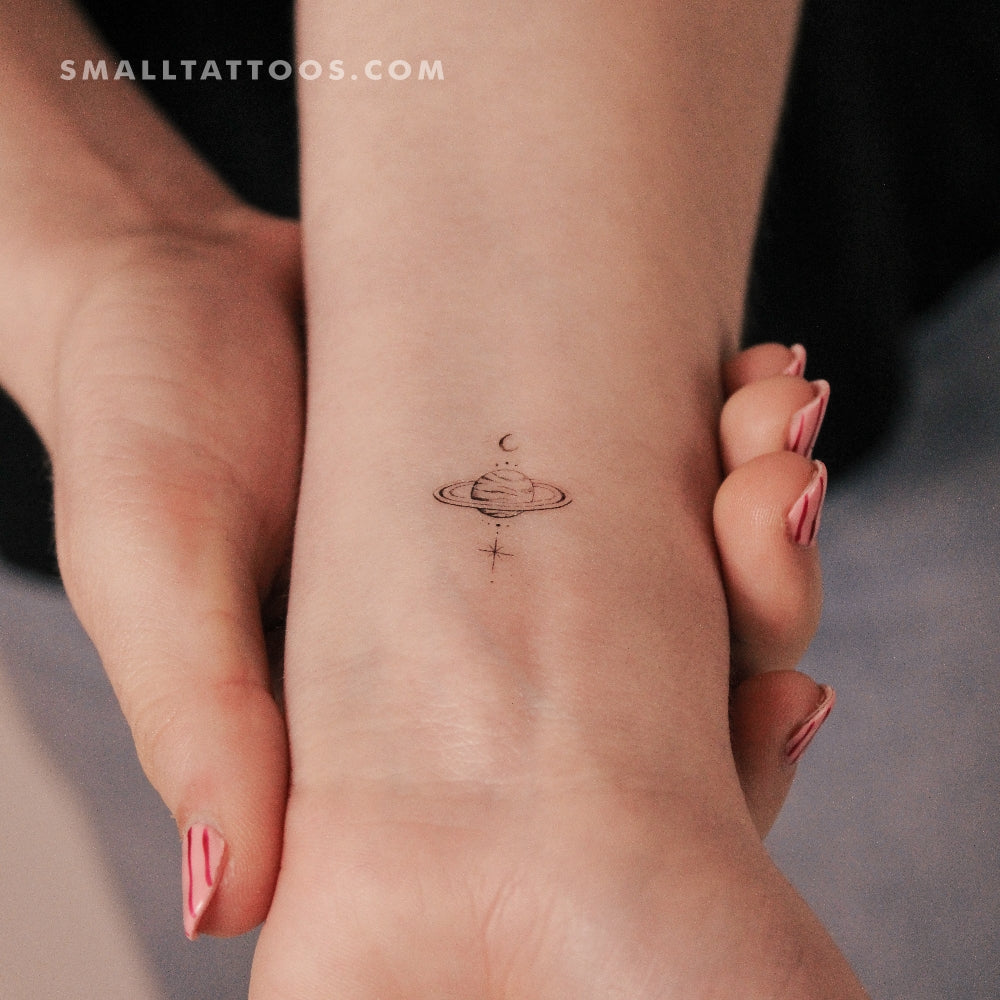 Saturn By Stefano Mazza Temporary Tattoo (Set of 3)