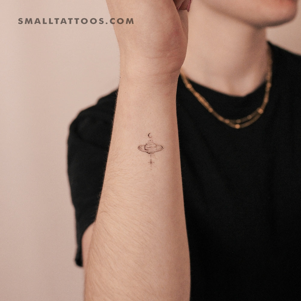 Saturn By Stefano Mazza Temporary Tattoo (Set of 3)
