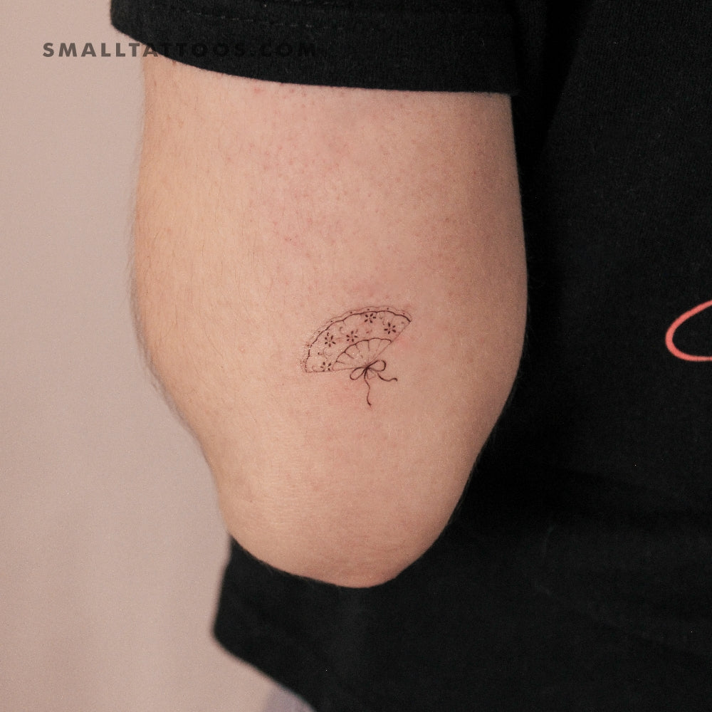 Small Hand Fan By Stefano Mazza Temporary Tattoo (Set of 3)