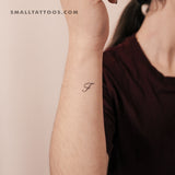 Tatuaje temporal de la letra F (juego de 3)