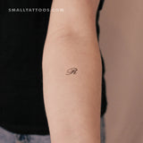 Tatuaje temporal de la letra R (juego de 3)